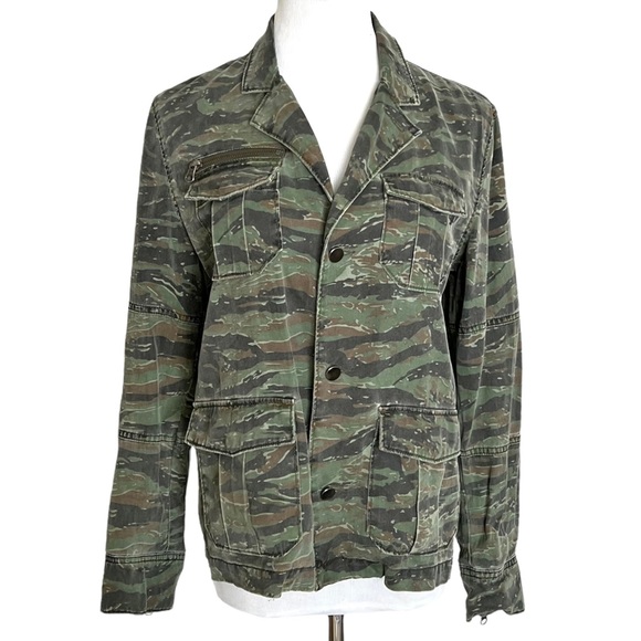 PAM & GELA Camo Army Utility Jacket Tencel Size Small Oversized Coat Cam… - Picture 2 of 16